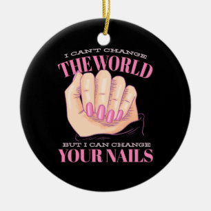 I Can Your Nails And The World Ceramic Tree Decoration
