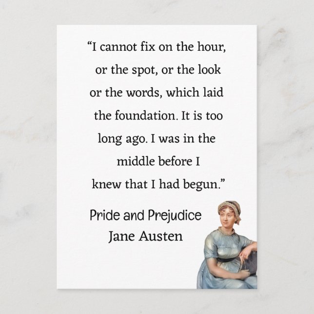 I cannot fix the hour or the spot Jane Austen Postcard (Front)