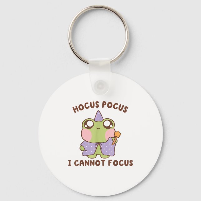 I Cannot Focus Funny Adhd Sitive Frog  Key Ring (Front)