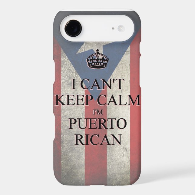 I cannot keep calm i'm puerto rican flag iPhone 5 Case-Mate iPhone Case (Back)