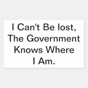 I Can't Be Lost, I'm Here Hankamer Artjunkhaus Aha Rectangular Sticker