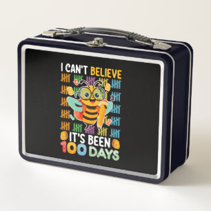 I Can't Believe It's Been 100 Days of School Bee Metal Lunch Box
