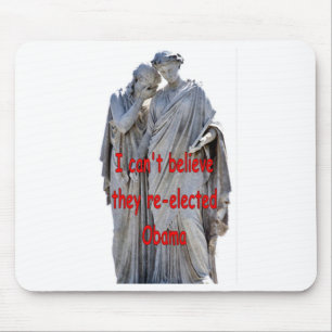 I CAN'T BELIEVE THEY RE-ELECTED OBAMA MOUSE PAD