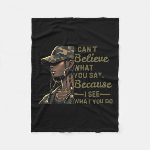 I Can't Belive Black Lives Black History Month Fleece Blanket