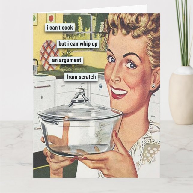 I Can't Cook  Card (Front)
