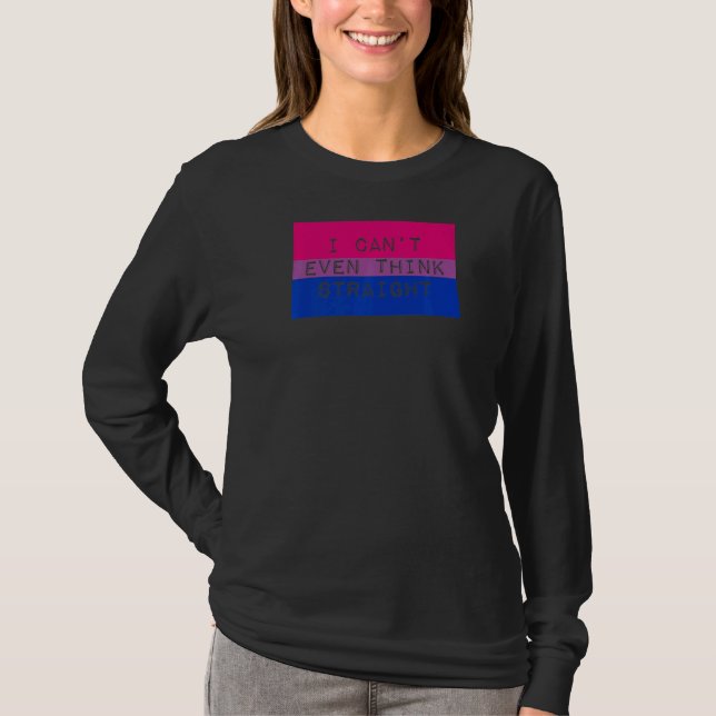 I Can't Even Think Straight Gay Bisexual Pride Aes T-Shirt (Front)