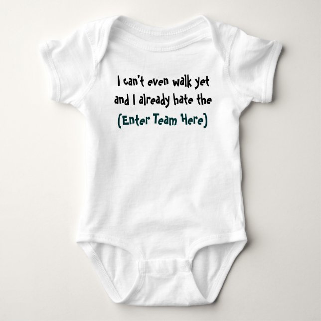 I can't even walk yet baby bodysuit (Front)