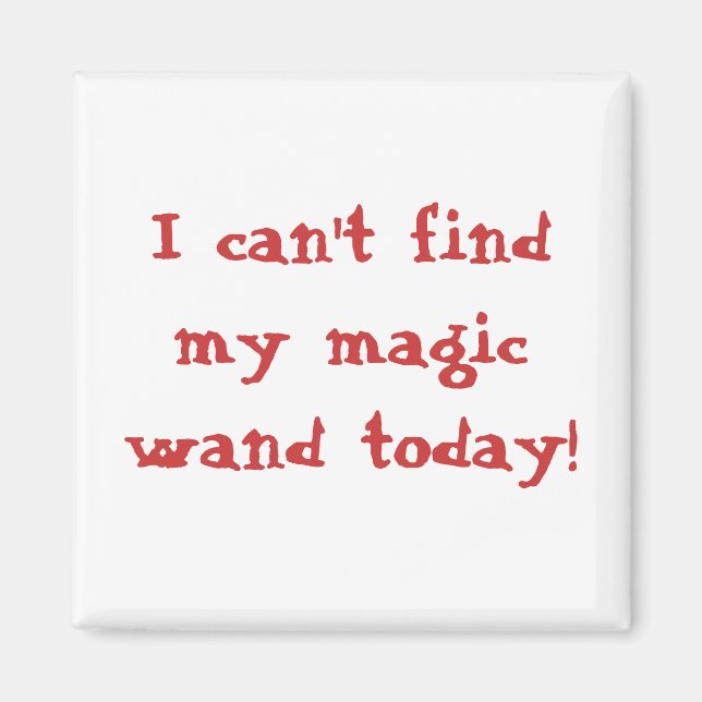 I can't find my magic wand today! magnet (Front)