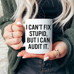 I Can't Fix Stupid, But I Can Audit It Funny Mug