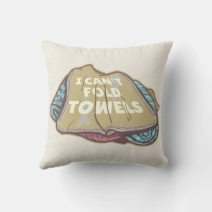 I can't fold towels funny laundry day cushion