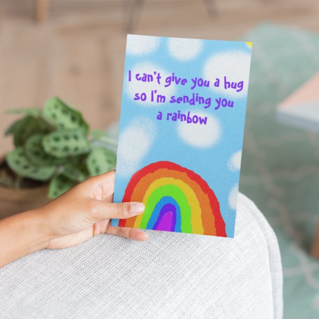 I Can't Give You a Hug Sending a Rainbow Postcard (Creator Uploaded)