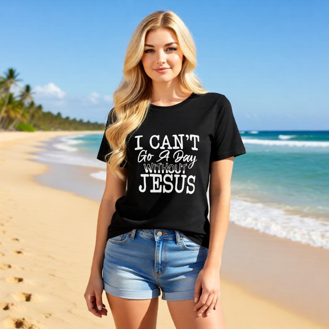 I Can't Go A Day Without Jesus Christian Tri-Blend Shirt (Creator Uploaded)