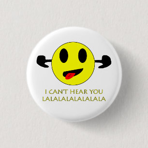 i can't hear you, ears plugged button