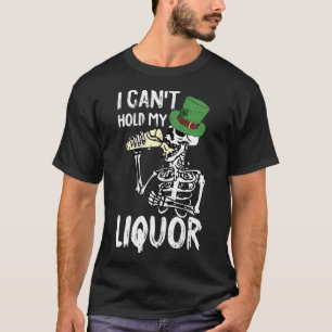 I Cant Hold My Funny St Patricks Day Skeleton Iris T-Shirt