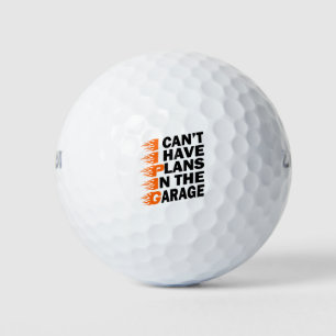 I Can't I have Plans In The Garage Car Lover Funny Golf Balls