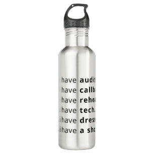 I can't, I have... water bottle