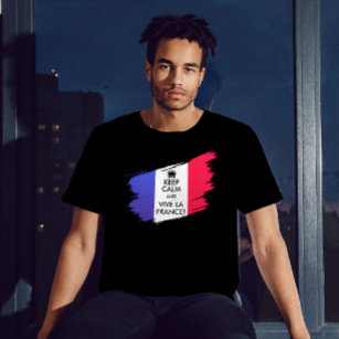 I Can't Keep Calm! I Support France black T-Shirt