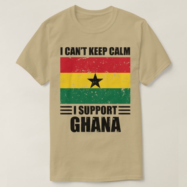 I cant keep calm I support ghana Football World Cu T-Shirt (Design Front)