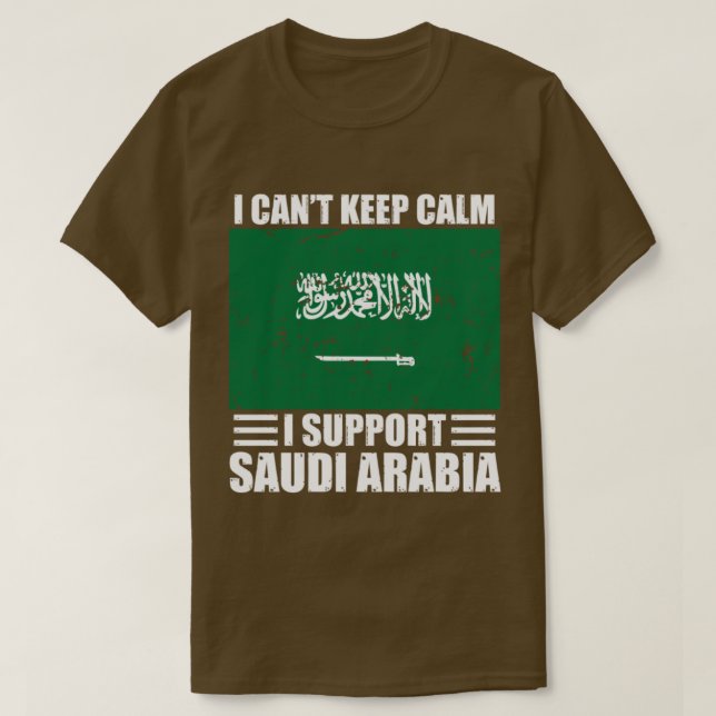 I cant keep calm I support saudi arabia Football W T-Shirt (Design Front)