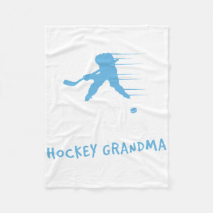 I Can't Keep Calm I'm A Hockey Grandma Fleece Blanket