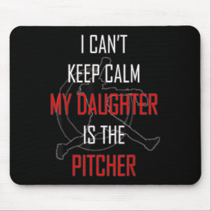 I Can't Keep Calm My Daughter Is The Tcher Softbal Mouse Pad