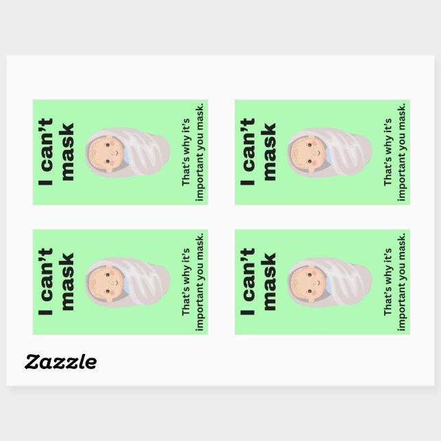 I Can't Mask 4 paper stickers (Sheet)