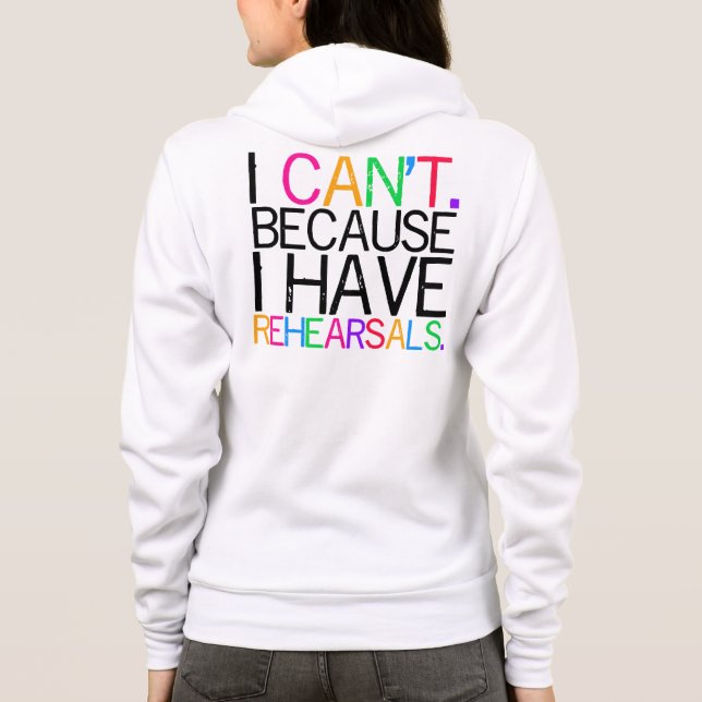 I Can't (Multi-Colour) Women's Hoodie (Back)
