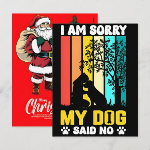I Can't My Dog Said No, Womens Dog, Dog Lover 2026 Holiday Postcard