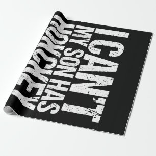 I Cant My Son Has Hockey Mum Funny Gift Wrapping Paper