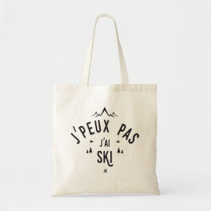 I can't ski tote bag