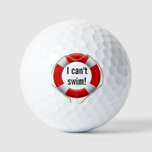 I Can't Swim Golf Ball