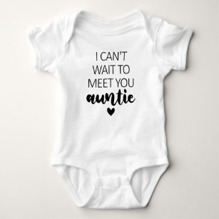 I Can't Wait To Meet You Auntie Pregnancy Announce Baby Bodysuit