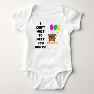 I CAN'T WAIT TO MEET YOU AUNTY BABY ANNOUNCEMENT BABY BODYSUIT