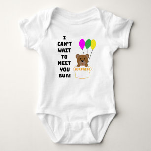 I CAN'T WAIT TO MEET YOU BUA BABY ANNOUNCEMENT  BA BABY BODYSUIT