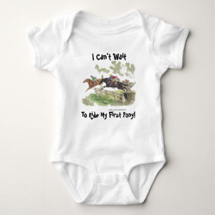 I Can't Wait To Ride My First Pony! Cross-Country Baby Bodysuit