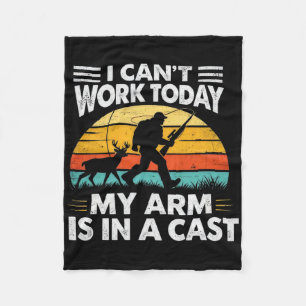 I Cant Work Today My Arm Is In A Cast Vintage _1 Fleece Blanket