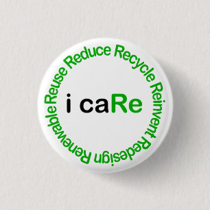 I Care 3 Cm Round Badge