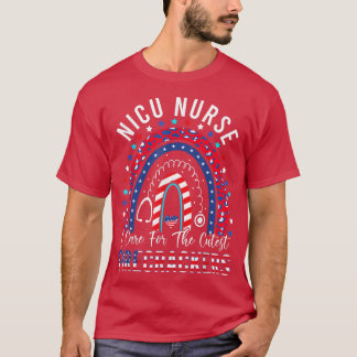 I Care For The Cutest Firecracker Nicu Nurse 4th O T-Shirt