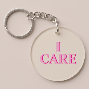 I CARE Positive Thoughtful Key Ring