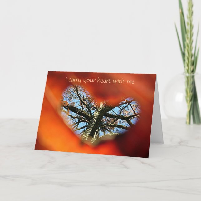 i carry your heart with me card (Front)