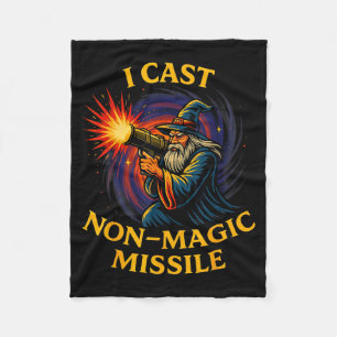 I Cast Non-magic Missile Funny Wizard Parody Meme  Fleece Blanket