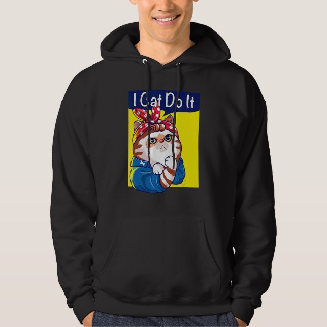 I Cat Do It  Cat  Kitten Cute Kitty Hoodie (Front)