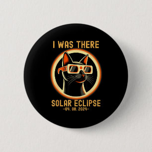 I Cat There Total Solar Eclipse 6 Cm Round Badge