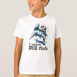 I Catch Big Fish Funny Kids T-shirts
