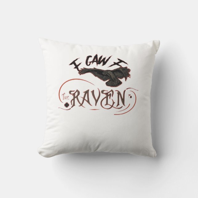 I Caw The Raven Gothic Art Horror Classic Retro Cushion (Front)