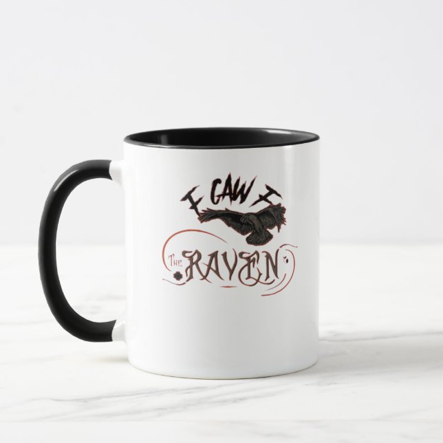 I Caw The Raven Gothic Art Horror Classic Retro Mug (Left)