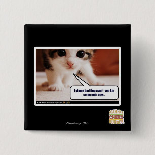 I chase bad fing awai 15 cm square badge