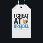 I Cheat at Dreidel Funny Jewish Game Holiday Gift Tags<br><div class="desc">chanukah, menorah, hanukkah, dreidel, jewish, Chrismukkah, holiday, latkes, christmas, </div>