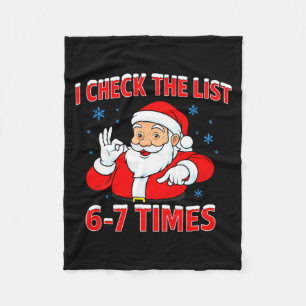 I Check The List 67 Times Santa Gen Z Slang Raunch Fleece Blanket