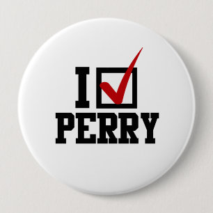 I CHECKMARK RICK PERRY 10 CM ROUND BADGE